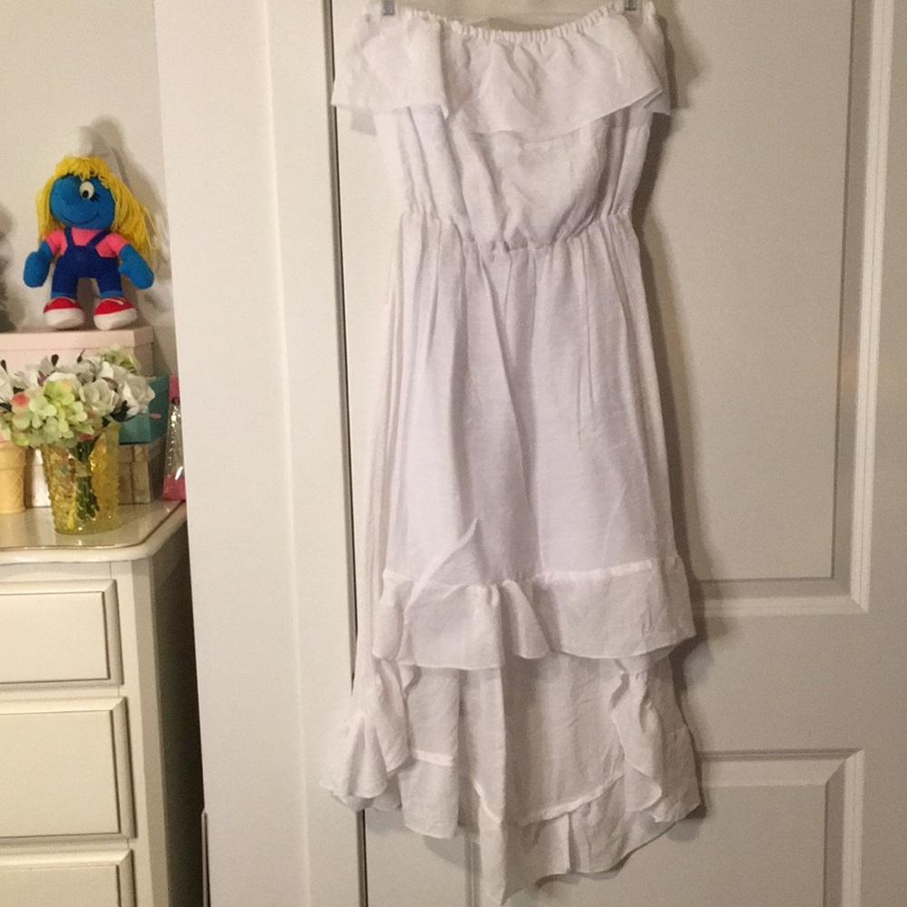 Strapless High Low Summer Dress